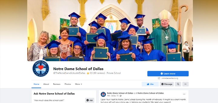 notre dame school of dallas facebook page