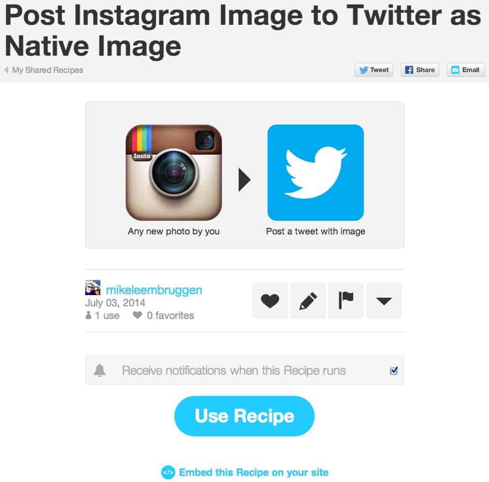 instagramIFTTT